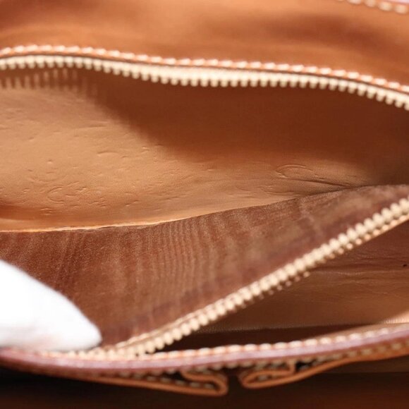 CELINE Macadam Canvas Shoulder Bag PVC Leather Brown Gold - Picture 12 of 16